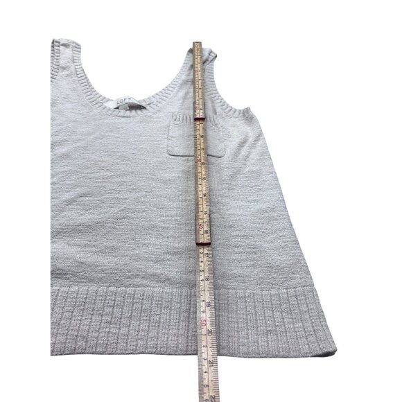 Loft Womens Beige Knit Tank Top With Pocket XS - Picture 7 of 10